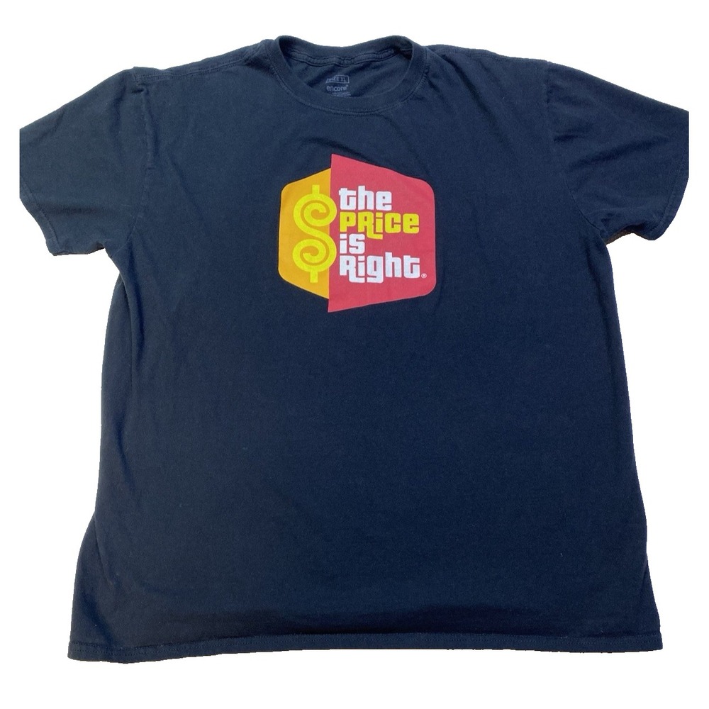Black The Price Is Right Encore Graphic Print Short Sleeve Cotton T-Shirt XL